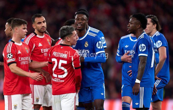 Gianluca Prestianni, Vinícius Jr, Real Madrid, Benfica, UEFA Champions League Playoffs