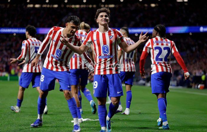 Julian Alvarez, Atletico Madrid, Arsenal, 2025/26 UEFA Champions League, Champions League, Metropolitano Stadium, Madrid, Spain