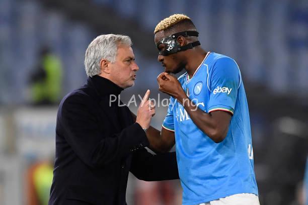 Jose Mourinho and Victor Osimhen