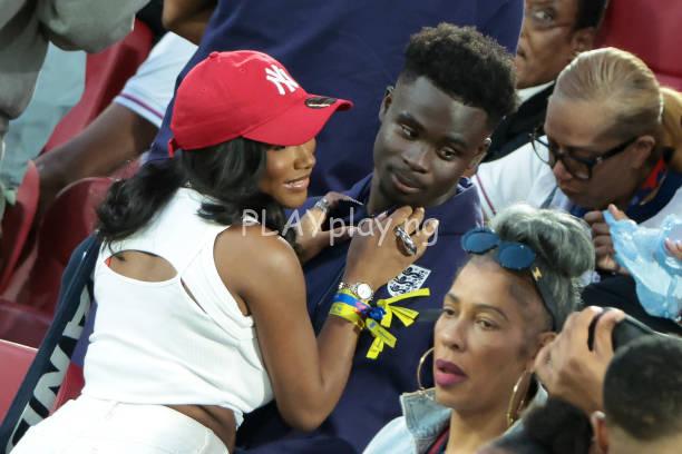 Bukayo Saka and his girlfriend Tolami Benson
